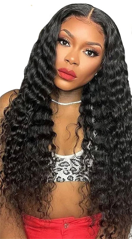 Molla : Lace Wigs Deep Wave, Pre Plucked 13x6 13x4 5x5 HD Invisible Melt Lace